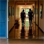 GVPD Recruits walk down the hallway at renovated campus